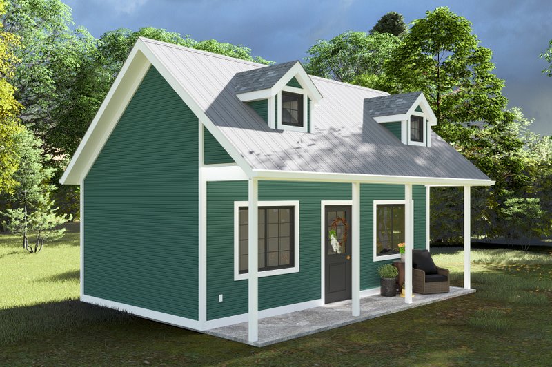 Home Plan - Exterior - Front Elevation 4 for Country House Plan #1060-203, 0 bath