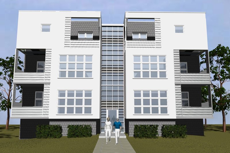 House Blueprint - Modern Exterior - Front Elevation Plan #535-12