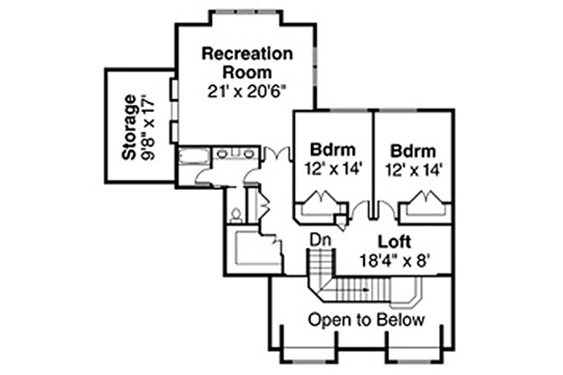 Home Plan - Floor Plan - Upper Floor for Traditional House Plan #124-829 - 3 bed, 2 bath