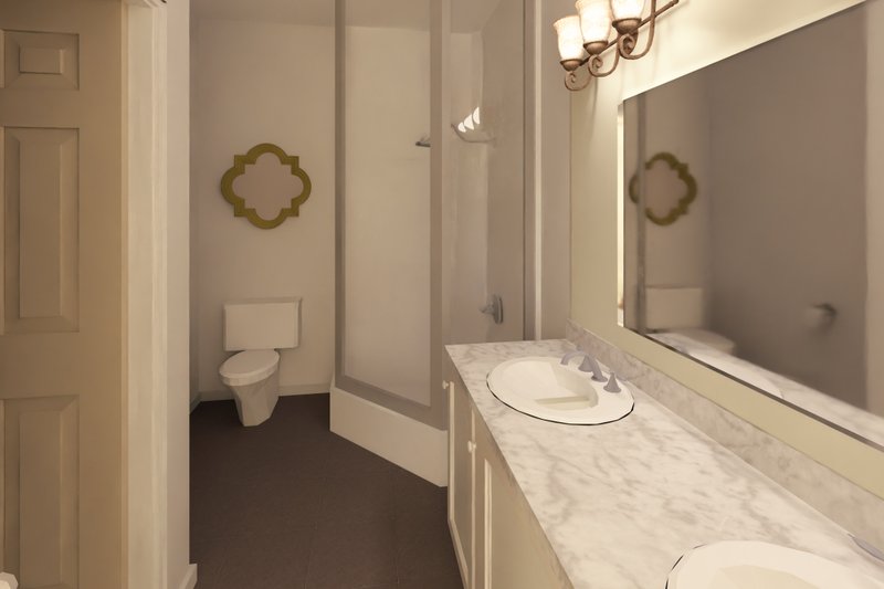 House Blueprint - Interior - Master Bathroom for Traditional House Plan #126-237 - 2 bed, 2 bath