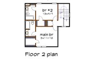 Craftsman Style House Plan - 2 Beds 3 Baths 1221 Sq/Ft Plan #79-364 