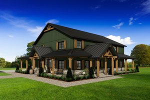 Exterior - Front Elevation 4 for Barndominium House Plan #1084-14 - 3 bed, 2.5 bath