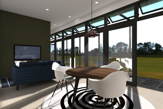 Interior - Dining Room for Modern House Plan #933-13 - 1 bed, 1 bath