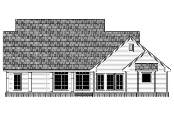 Exterior - Rear Elevation for Country House Plan #21-385 - 3 bed, 3.5 bath