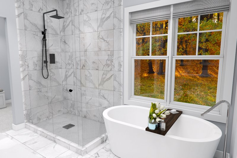 House Blueprint - Interior - Master Bathroom 1 for Bungalow House Plan #51-1361 - 4 bed, 3.5 bath