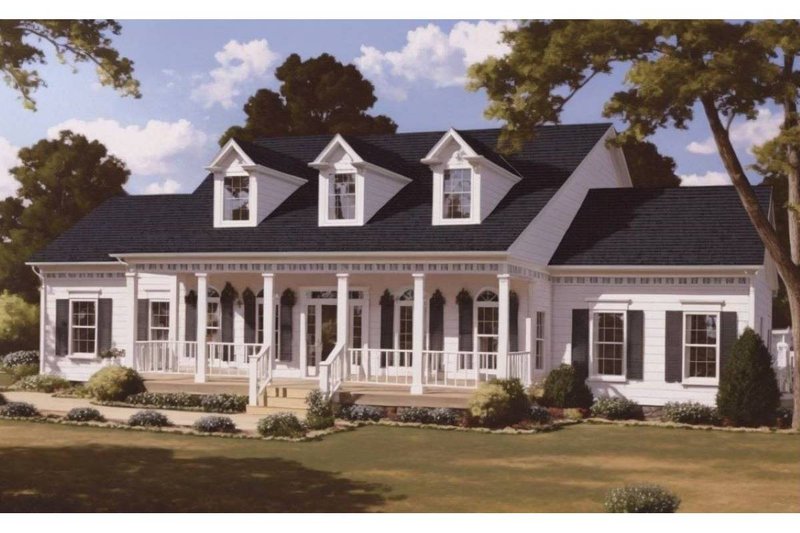 Home Plan - Farmhouse Exterior - Front Elevation Plan #3-296