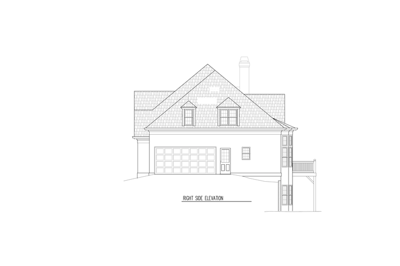 House Plan Design - Exterior - Other Elevation 3 for European House Plan #119-195 - 3 bed, 3 bath