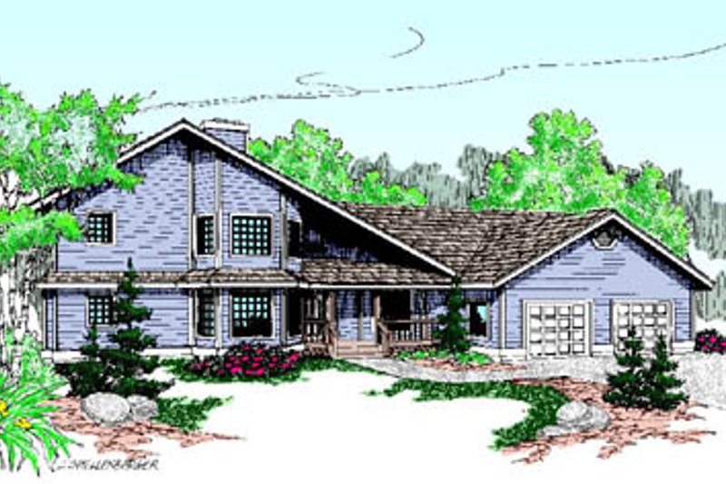 House Blueprint - Exterior - Front Elevation Plan #60-192