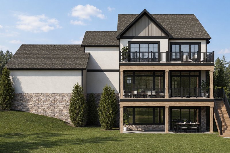 Architectural House Design - Exterior - Rear Elevation for Traditional House Plan #1064-502 - 7 bed, 4.5 bath