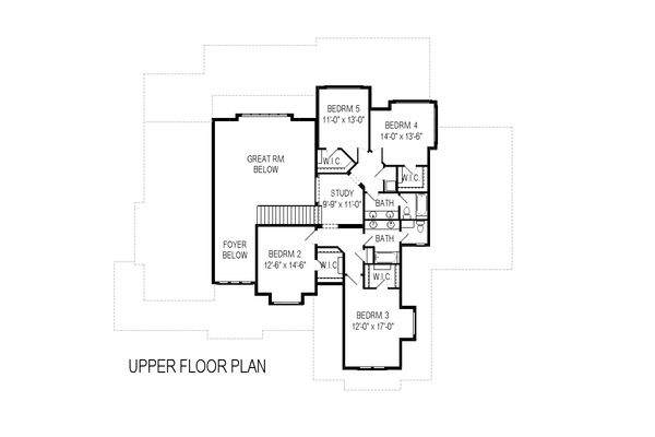 Home Plan - Craftsman Floor Plan - Upper Floor Plan #920-29