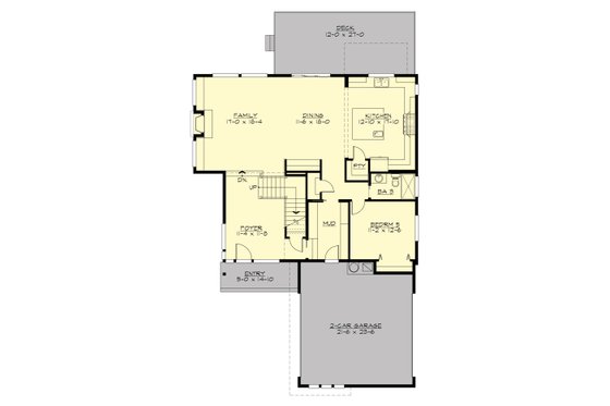 Contemporary design house plan, modern floor plan