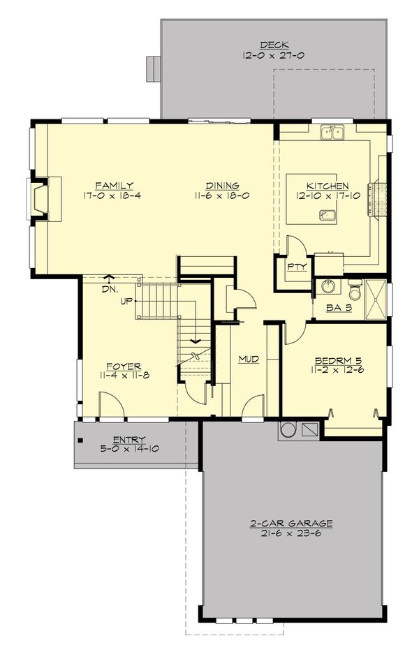 Home Plan - Contemporary design house plan, modern floor plan