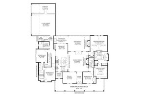 Floor Plan - Main Floor for Farmhouse House Plan #1074-30 - 4 bed, 3 bath