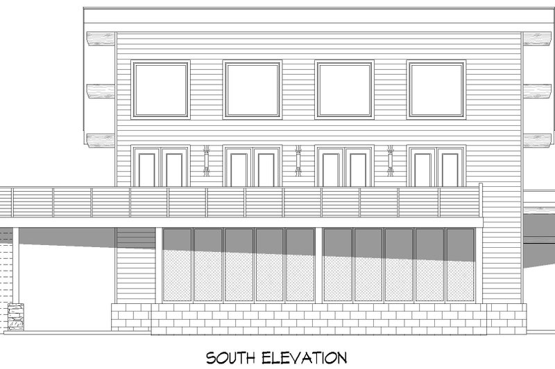 House Blueprint - Exterior - Other Elevation for Contemporary House Plan #932-939 - 3 bed, 3 bath