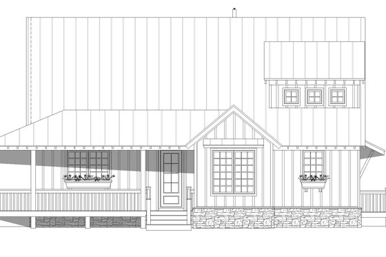 Exterior - Front Elevation 3 for Country House Plan #932-311 - 3 bed, 2.5 bath