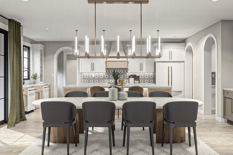House Blueprint - Interior - Dining Room for Modern House Plan #455-532 - 4 bed, 4.5 bath