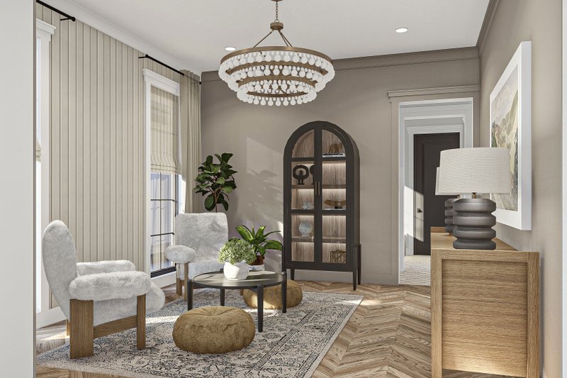 House Design - Interior - Family Room for Mediterranean House Plan #455-524 - 5 bed, 4.5 bath