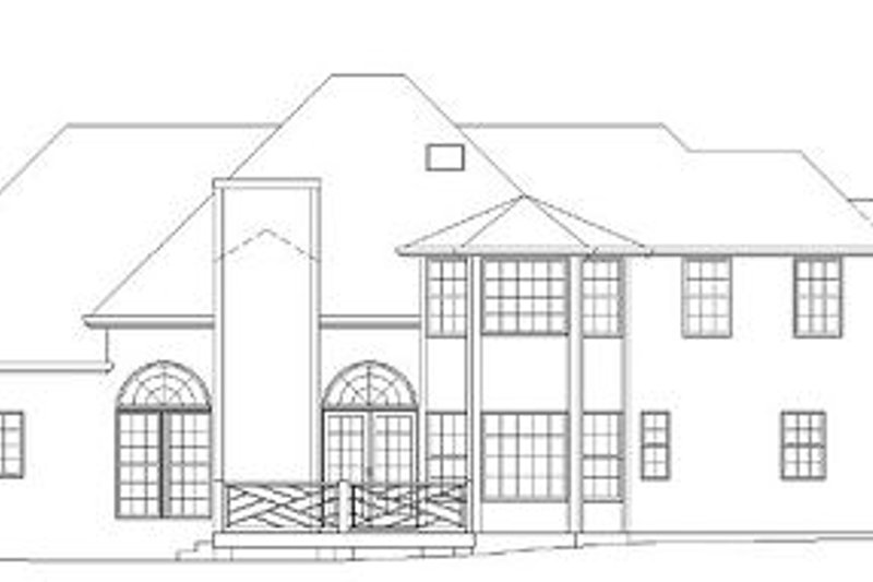 Home Plan - Exterior - Rear Elevation for Classical House Plan #119-245 - 4 bed, 2 bath