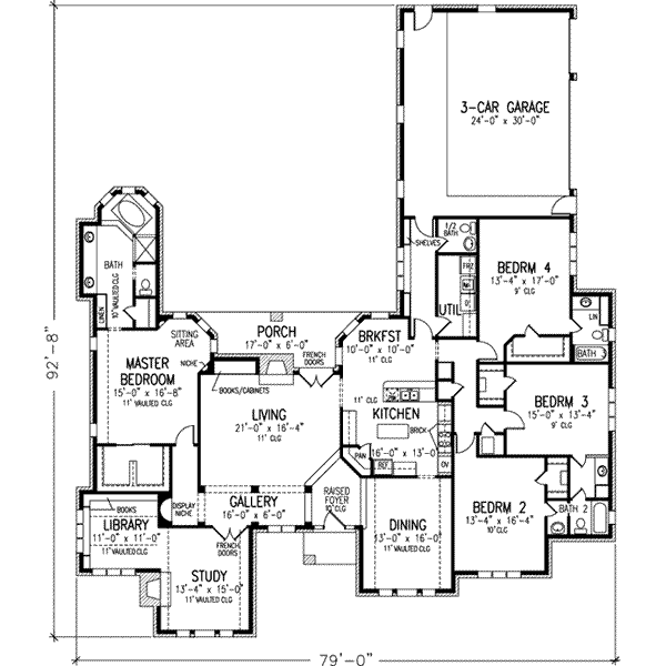 European Floor Plan - Main Floor Plan #410-148