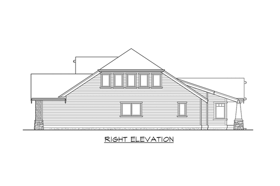 Exterior - Other Elevation 3 for Craftsman House Plan #132-202 - 4 bed, 3 bath