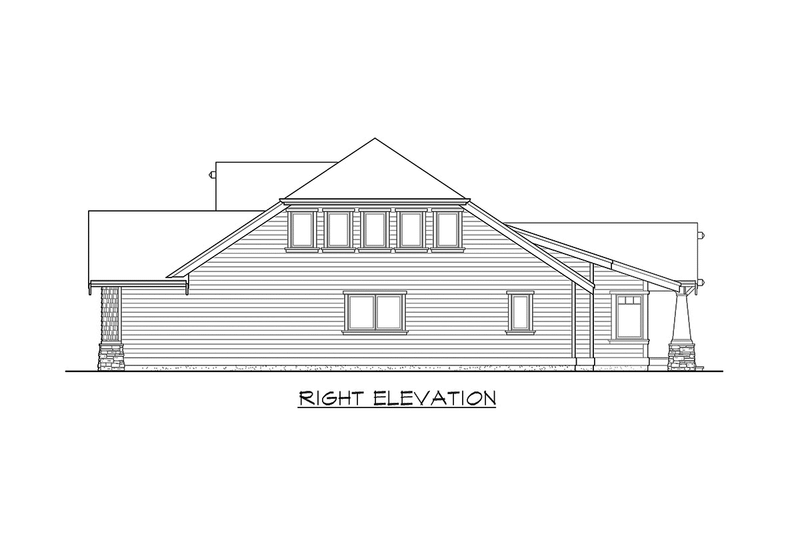 Dream House Plan - Exterior - Other Elevation 3 for Craftsman House Plan #132-202 - 4 bed, 3 bath