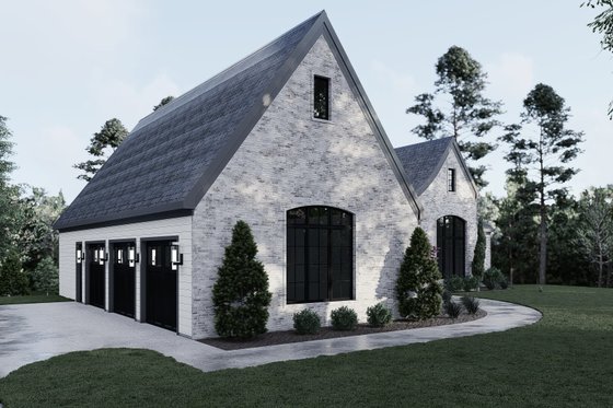 Exterior - Front Elevation 3 for European House Plan #923-336 - 3 bed, 3.5 bath