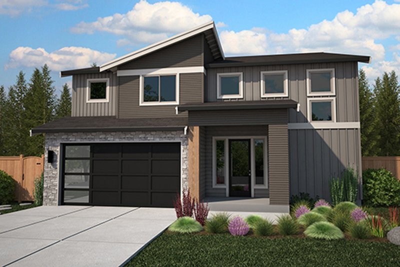 Home Plan - Contemporary Exterior - Front Elevation Plan #569-82