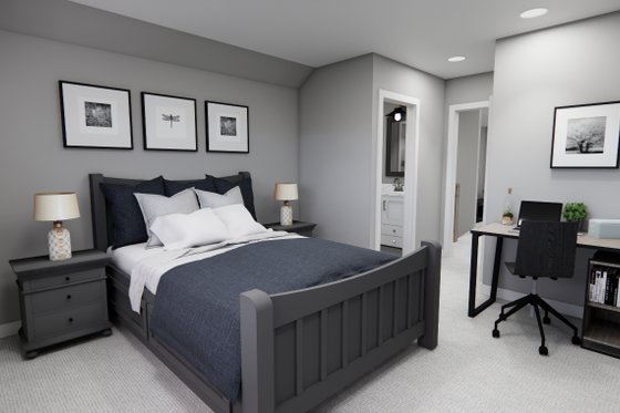 Interior - Bedroom 2 for Traditional House Plan #51-1460 - 4 bed, 3.5 bath