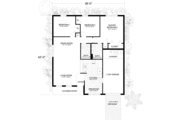 Cottage Style House Plan - 3 Beds 2 Baths 1243 Sq/Ft Plan #420-102 