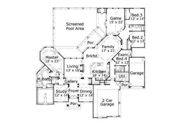 Traditional Floor Plan - Main Floor Plan #411-289