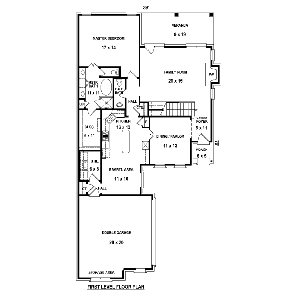 European Floor Plan - Main Floor Plan #81-13901