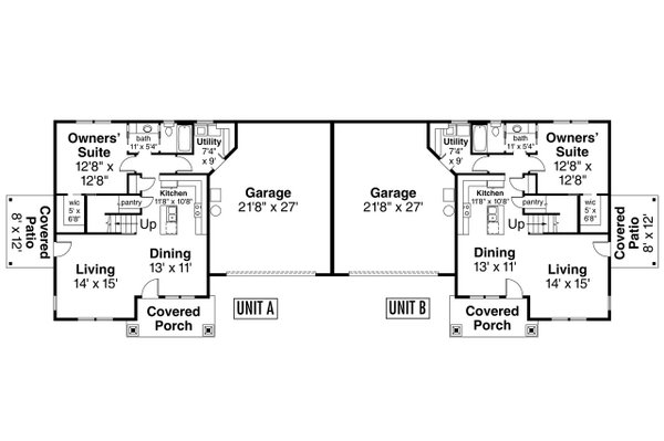 Home Plan - Craftsman Floor Plan - Main Floor Plan #124-1295