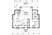 Cottage Style House Plan - 1 Beds 1.5 Baths 902 Sq/Ft Plan #45-581 