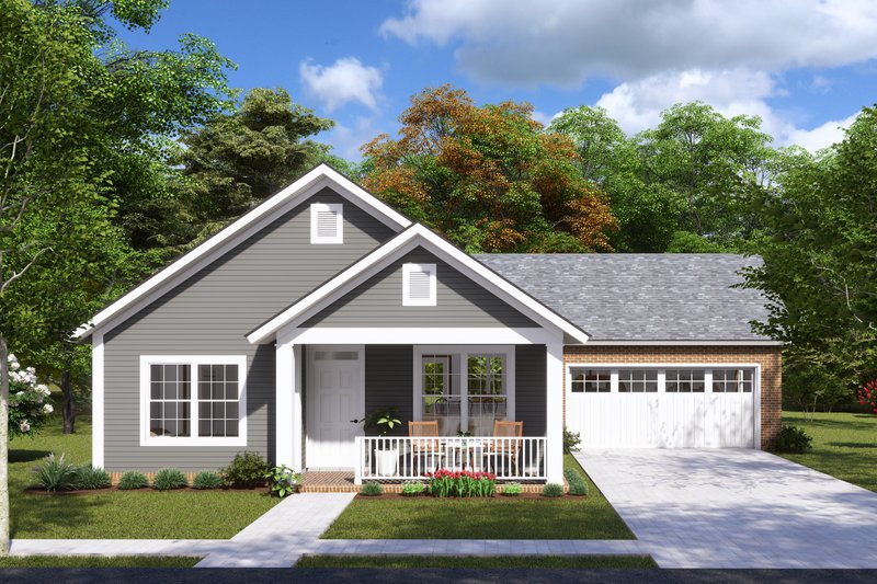 Home Plan - Ranch Exterior - Front Elevation Plan #513-2