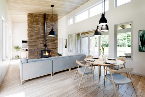 Interior - Family Room for Modern House Plan #924-17 - 2 bed, 2 bath