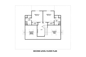 Floor Plan - Upper Floor for Southern House Plan #81-13804 - 3 bed, 3.5 bath