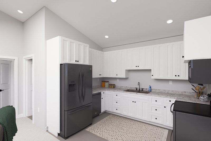 House Plan Design - Interior - Kitchen for Barndominium House Plan #1060-186 - 2 bed, 1 bath