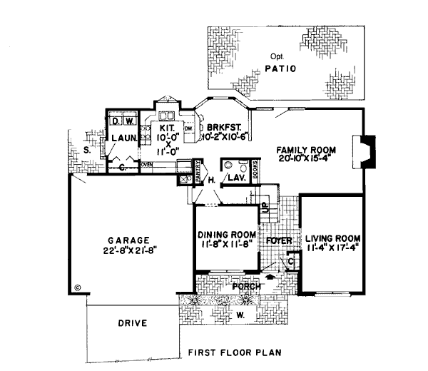 Traditional Floor Plan - Main Floor Plan #312-847