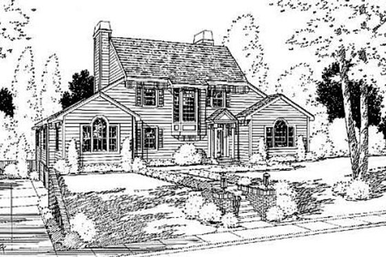 Exterior - Front Elevation for Traditional House Plan #312-824 - 3 bed, 4.5 bath