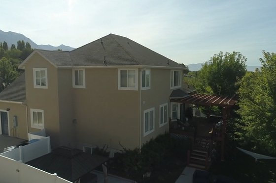 Exterior - Rear Elevation for Traditional House Plan #1060-49 - 3 bed, 2.5 bath