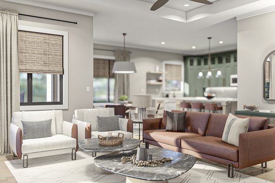 Interior - Family Room for Southern House Plan #455-546 - 3 bed, 2 bath