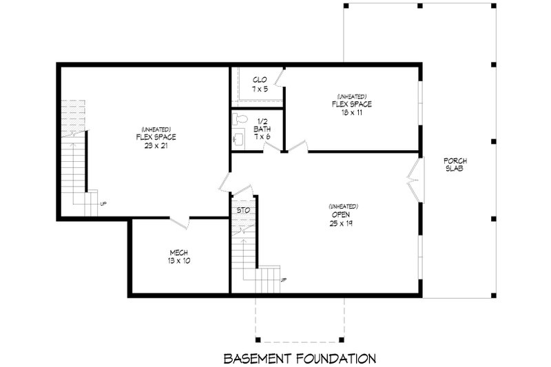 House Design - Floor Plan - Lower Floor for Country House Plan #932-1061 - 3 bed, 2.5 bath
