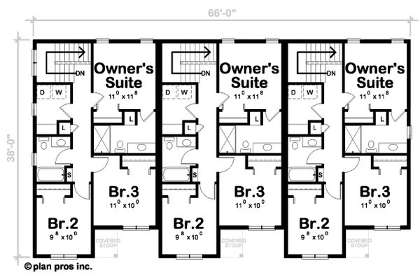 Architectural House Design - Contemporary Floor Plan - Upper Floor Plan #20-2558