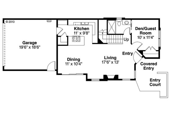 Floor Plan - Main Floor for Modern House Plan #124-922 - 4 bed, 3 bath