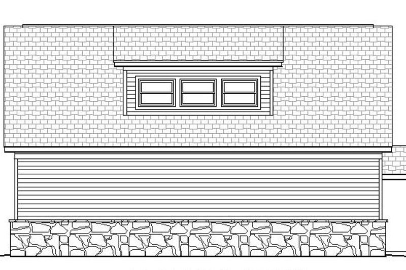 Home Plan - Exterior - Rear Elevation for Country House Plan #932-152, 1 bath