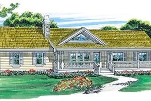 Ranch Exterior - Front Elevation Plan #47-331