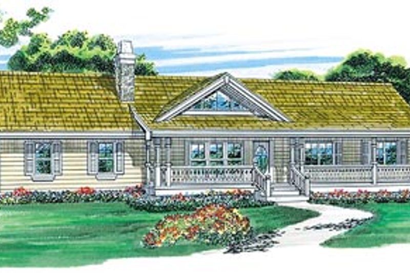 Dream House Plan - Ranch Exterior - Front Elevation Plan #47-331