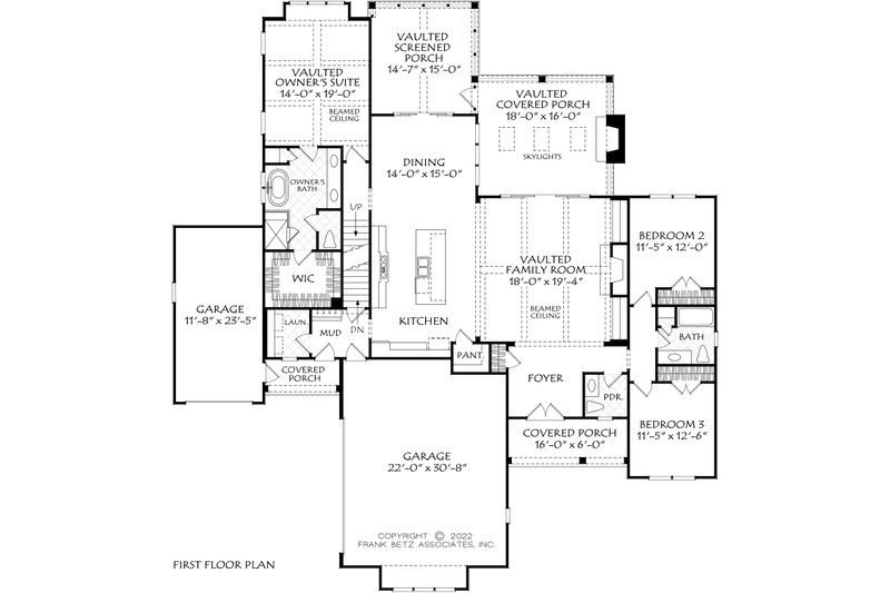 House Plan Design - Floor Plan - Main Floor for Traditional House Plan #927-1036 - 3 bed, 2.5 bath