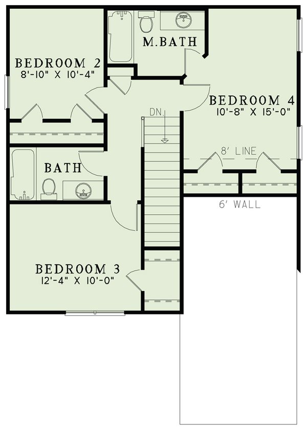 House Plan Design - Traditional Floor Plan - Upper Floor Plan #17-3338