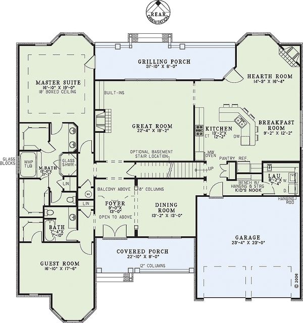 Dream House Plan - European Floor Plan - Main Floor Plan #17-2306